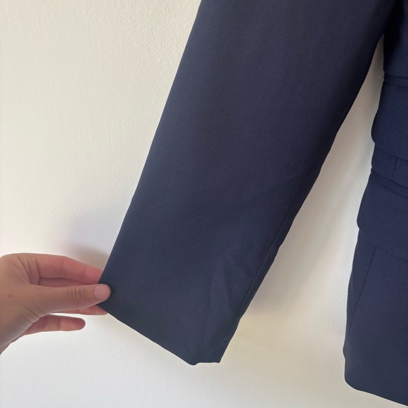 J. Crew Dalton Blazer Tollegno 1900 Italy Wool Navy Blue Career Business Office - Picture 7 of 16